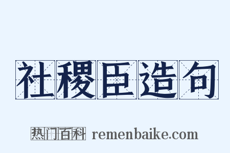 社稷臣造句是什么意思的图片